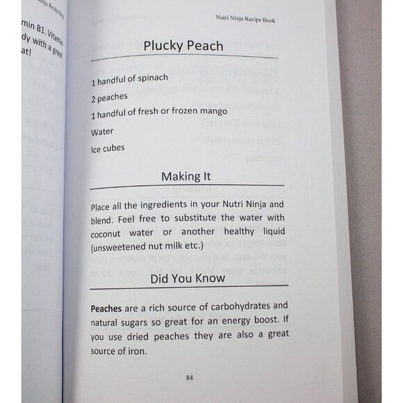 Nutri Ninja Recipe Book 70 Smoothie Recipes Liana Green 2015 Trade Paperback - Picture 5 of 7